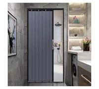 YLLFFLL Porta a Soffietto da Interno Porta A Soffietto Personalizzata Alta 96 Pollici con Serratura E Binario Superiore E Inferiore, Grande Porta Pieghevole Scorrevole(Gray,76x96in/193x244cm)