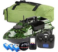 YLLLLY 500M GPS Wireless Fishing Bait Boat Carp Fishing Boat Motoscafo RC Barca 3 Tramogge Ecoscandagli GPS LCD con sensore Sonar, Barca Esche, Barca Esche da Pesca, Barca Nido.(GPS Boat Set 3)