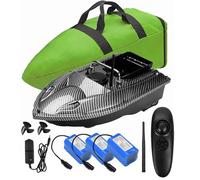 YLLLLY Barchino carpfishing Bait Boat, 12000mah Batterie di grande capacità Barca esca da pesca, 500m Telecomando, 1,5 kg di carico Hopper.wind e resistente alle onde, con borsa. Dare antenne, ER1
