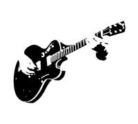 YLLMNOBN Chitarra Chitarrista Musica Adesivo da parete Decalcomania di arte Soggiorno Camera da letto Sala della musica Decalcomania per la casa Decorazione murale