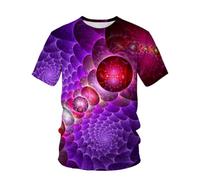 YLLMNOBN T-Shirt Estiva con Stampa 3D a Spirale Geometrica, Divertente e Unisex, a Maniche Corte.