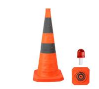 YLLSMGS Paletti Delimitazione Cono di Sicurezza Impermeabile Riflettente Pop-up Multiuso Arancione con Luce LED per Vialetto