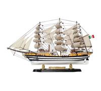 YLME 52cm Modello di Nave in Legno Amerigo Vespucci Modello di Barca a Vela in Legno massello Barca a Vela in Legno Decorazioni in Legno Nautico Collezione per la casa per Regalo,52CM