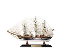 YLME 65cm Modello di Nave in Legno Amerigo Vespucci Modello di Barca a Vela in Legno massello Barca a Vela in Legno Decorazioni in Legno Nautico Collezione per la casa per Regalo,65CM