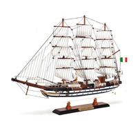 YLME 65cm Modello di Nave in Legno Amerigo Vespucci Modello di Barca a Vela in Legno massello Barca a Vela in Legno Decorazioni in Legno Nautico Collezione per la casa per Regalo,65CM
