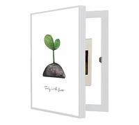 YLME Copertura Contatore Elettrico Decorativa,Proteggi Il Tuo centralino, Aggiungi Eleganza e Sicurezza alla Tua Casa,Bianca,40x50 cm