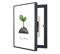 YLME Copertura Contatore Elettrico Decorativa,Proteggi Il Tuo centralino, Aggiungi Eleganza e Sicurezza alla Tua Casa,Nero,40x50 cm