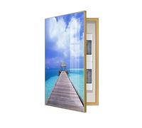 YLME Copertura Quadro Elettrico Decorativa, Nascondi Contatore, Quadri Copri Contatori Elettrici da Parete, Sono Disponibili Vari Stili, Ideale per la Tua Casa Quadri,B(Gold),50×70cm