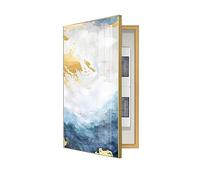 YLME Copertura Quadro Elettrico Decorativa, Nascondi Contatore, Quadri Copri Contatori Elettrici da Parete, Sono Disponibili Vari Stili, Ideale per la Tua Casa Quadri,E(Gold),50×70cm