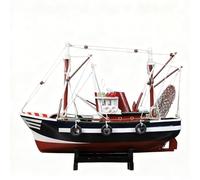YLME Kit Modello di Barca da Pesca Modello Finito di Barca da Pesca Simulata Ornamenti Modello Barca da Pesca in Legno Massello Il Modello in Legno del Peschereccio del Nord Europa,D