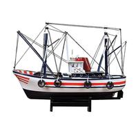 YLME Kit Modello di Barca da Pesca Modello Finito di Barca da Pesca Simulata Ornamenti Modello Barca da Pesca in Legno Massello Il Modello in Legno del Peschereccio del Nord Europa,B