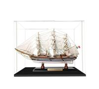 YLME Modello di Nave in Legno Amerigo Vespucci Modello di Barca A Vela in Legno Massello Barca A Vela in Legno Decorazioni in Legno Nautico Collezione per La Casa per Regalo,B,65CM