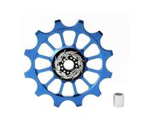 YLME Ruota di Rinvio per Bici, Puleggia Deragliatore Posteriore con Cuscinetto in Ceramica da 12T, Guida Denti Positiva E Negativa per MTB E Bici da Strada,Blu