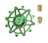 YLME Ruote da Fantino per Bicicletta 12T/14T - Cuscinetto in Ceramica MTB Pulegge del Deragliatore - Ruote del Deragliatore Posteriore Ad Alte Prestazioni per MTB E Bici da Strada,Verde,14T