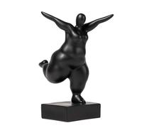YLME Statua di Donna Grassa, Figure di Scultura Statua di Donna Nera Scultura in Resina Astratte Decorazioni per la Casa per Soggiorno, Camera da Letto, Ufficio,Black(c)