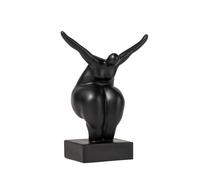 YLME Statua di Donna Grassa, Figure di Scultura Statua di Donna Nera Scultura in Resina Scultura Creativa di Figure Astratte Decorazioni per la Casa per Soggiorno, Camera da Letto, Ufficio,Black (d)