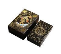 YLME Tarocchi Carte - Materiale PVC Impermeabile - Tarocchi per Principianti - Tarot Deck - English,Nero