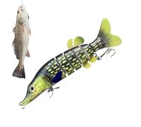 Ylnailky Esca Artificiale Da Pesca | Esche artificiali snodate ad affondamento lento con ami,Swimbaits per la pesca al Black Bass - per Fiume Lago Riva Mare Spiaggia Scogliera Outdoor