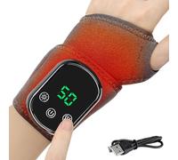 Ylnailky riscaldante per polso, ricaricabile, per mano sinistra e destra, per uomo, gomito, ginocchio, caviglia, braccio, gamba, lavoro, esercizi, viaggi, ciclismo, lettura, guardare la TV