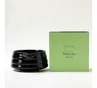 YlobdolY Ciotola in ceramica per Matcha con beccuccio versato, tradizionale ciotola per tè matcha giapponese, fatta a mano, in porcellana smaltata, con confezione regalo, per sbattere il matcha, nero