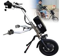 ylpddmm Attacco per Sedia a rotelle elettrica da 500 W, Propulsore Anteriore Elettronico Anteriore per Carrozzina,Dispositivo Traino Carrozzina, 3 velocità, Batteria 48V 17 Ah,Autonomia 65 Km,A