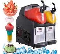 ylpddmm Granita per La Casa, Machine a Granita, Machine a Cocktail, Granitore Sorbettiera Macchina, Granitore Sorbettiera Elettrico Commerciale per Granita Bevande Vino Crema caffè (2.5L x 2)