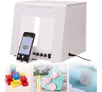 ylpddmm Light Box Studio Fotografico, Mini Light Box Studio Fotografico con 5 Sfondi per Fotocamera, Cellulare, Fotocamera Digitale, Scansione 3D, Video,Kit Tenda da tiro con CRI≥92,TB30