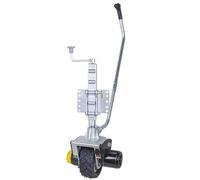 ylpddmm Ruote Jockey- Motorizzate,Ruota di Sostegno per rimorchio, 12 V, Portata Massima 498kg, Forza di trazione 2722 kg,Ruota di Supporto eletrico, Ruota in Gomma Piena,Diametro 21 cm