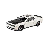 YLQERZ 1:24 Per Dodge Challenger SRT Hellcat Scala Simulazione Casting Modello Di Auto Tirare Indietro Die Cast Toy Car Decorativi Da Collezione(White 2)