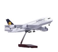 YLQERZ Aerei in Metallo in Miniatura 1:160 per Modello Aereo Grandi Dimensioni Airbus A380 Lufthansa Modello Pressofuso Modello in Resina Plastica Collezione per visualizzazione(with Light)