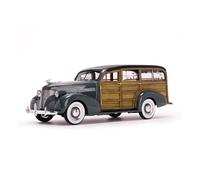 YLQERZ Aerei in Metallo in Miniatura 1 18 per Chevrolet Woody Surf Car 1939 Modello di Auto in Lega Pressofusa Realistica Rifinita in Nero per visualizzazione
