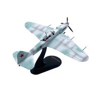 YLQERZ Aerei in Metallo in Miniatura 1/72 per Aereo da Combattimento Sovietico IL2 Modello di Aereo Giocattolo Militare in Metallo Pressofuso per Collezione per visualizzazione(White)