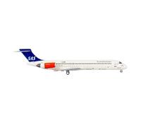 YLQERZ Aerei in Metallo in Miniatura Modelli Pressofusi in Scala 1:400 per Aeromobili Scandinavi Mcdonnell Douglas MD-87 SE-DIC Simulazione in Lega per visualizzazione