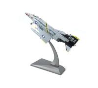 YLQERZ Aerei in Metallo in Miniatura Modello di Aereo da Battaglia Portabandiera Pirata F-4 Ghostbuster in Scala 1:100 per Accessori da Scrivania per La Casa per visualizzazione