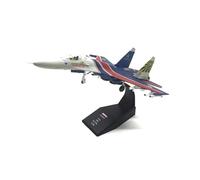 YLQERZ Aerei in Metallo in Miniatura Modello di Aereo da Caccia Militare Russo Su-35 in Scala 1/100 in Lega per Gli Amanti del Collezionismo di Giocattoli per visualizzazione
