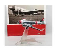 YLQERZ Aerei in Metallo in Miniatura Modello Statico da Esposizione per Aeromobili in Metallo Douglas DC-3 HB-IRO 1/200 Pressofuso per Herpa Swiss Air per visualizzazione