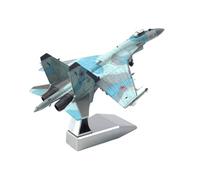 YLQERZ Aerei in Metallo in Miniatura Ornamenti Militari in Lega di Simulazione del Caccia Russo Su-35 Super Flanker Su-35 in Scala 1/100 per visualizzazione