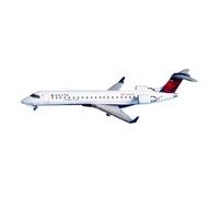 YLQERZ Aerei in Metallo in Miniatura Ornamento Giocattolo da Esposizione in Metallo per Modello di Aeromobile CRJ-700ER della Delta Airlines in Scala 1/400 per visualizzazione