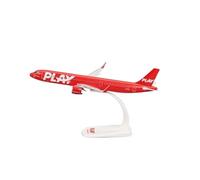YLQERZ Aerei in Metallo in Miniatura Scala 1:200 A321NEO Flyplay Iceland Play Air Airplane Model Toys Assemblaggio Lega Aviazione Display Hobby per visualizzazione