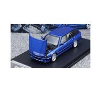 YLQERZ Auto Classica In Lega 1:64 Per BMW E34 Serie 5 MK3 TOURING Modello Auto In Lega Con Copertura Anteriore Per La Decorazione Della Scena Garage Decorativi Da Collezione(Blue)