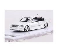 YLQERZ Auto Classica In Lega 1:64 Per Lexus LS430 Versione Bassa Collezione Di Modelli Di Auto In Resina Bianca Decorazione Statica Nera Decorativi Da Collezione(White)