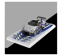 YLQERZ Auto Classica In Lega 1/64 Per Nissan GTR35 Sports Car Wide Body Diecast Model Car Metal Display Collection Ornaments Decorativi Da Collezione(Silver 2)