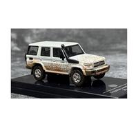 YLQERZ Auto Classica In Lega 1:64 Per Toyota Land Cruiser LC76 Vecchia Versione Fuoristrada Modello Auto Lega Ornamenti In Metallo Su Piccola Scala Decorativi Da Collezione(Left Rudder)