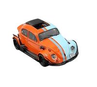 YLQERZ Auto Classica In Lega 1:64 Per Volkswagen Beetle RWB BEETLE Modello Di Auto In Lega Con Tettuccio Apribile Bianco Souvenir In Piccola Scala Decorativi Da Collezione(Orange blue)