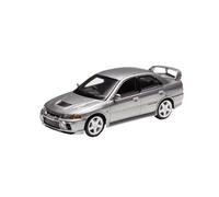 YLQERZ Auto Classica In Lega Modello Di Auto In Lega EVO Di Quarta Generazione Per Mitsubishi Lancer 1/64 Con Cofano Aperto E Ruote Decorativi Da Collezione(Silver)
