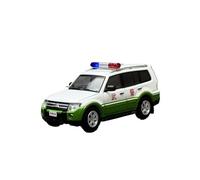 YLQERZ Auto Classica In Lega Ornamenti In Lega Per Modello Fuoristrada Mitsubishi Pajero V97 Della Pattuglia Della Polizia Armata In Scala 1:64 Decorativi Da Collezione