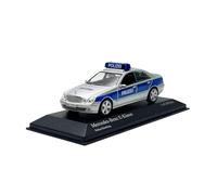 YLQERZ Auto Classica In Lega Ornamento Statico In Fusione Di Metallo Per Auto Della Polizia In Lega Mercedes-Benz W211 E220 Modello 2002 Decorativi Da Collezione