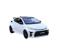 YLQERZ Bianco 1:24 Per Toyota GR Yaris Modello Auto In Metallo Ornamento Giocattolo Con Base In Legno Decorativi Da Collezione(White)