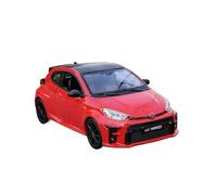 YLQERZ Bianco 1:24 Per Toyota GR Yaris Modello Auto In Metallo Ornamento Giocattolo Con Base In Legno Decorativi Da Collezione(Red)