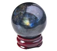 YLQUXEUV Crystal Gemstone Ball Figures with Stand, Fortune Telling for Feng Shui, Scrying and Decoration, ball-7cm